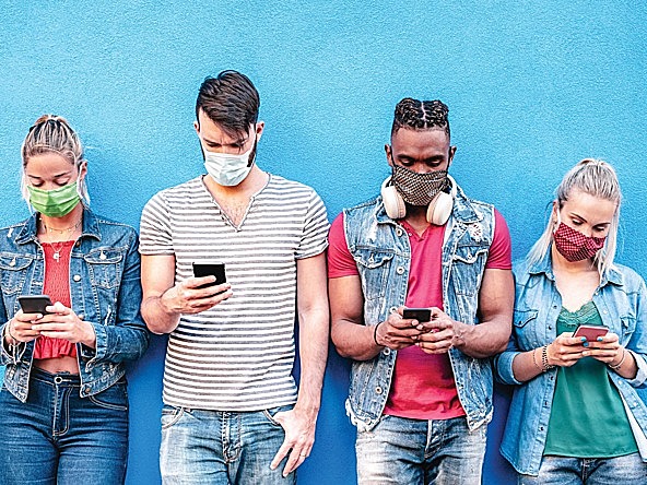 youths with face masks on